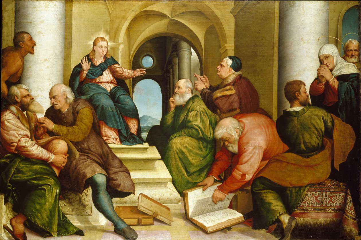 Krisztus az orvosok között, 1539 alkotó: Jacopo Bassano il vecchio
