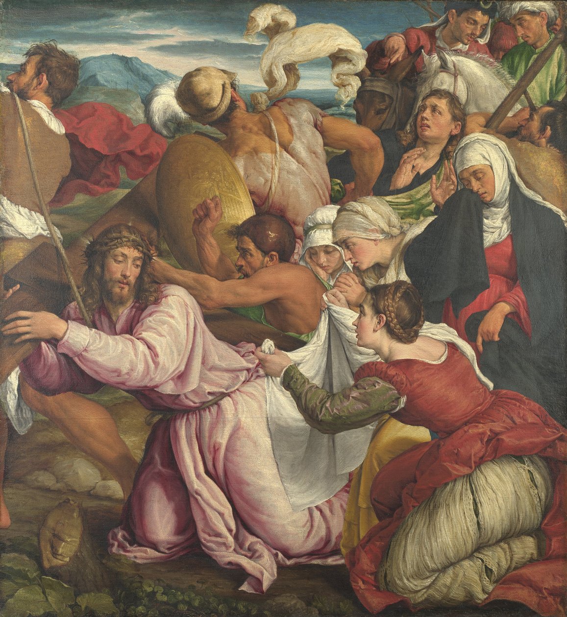 Út a kálváriához, 1545 körül alkotó: Jacopo Bassano il vecchio