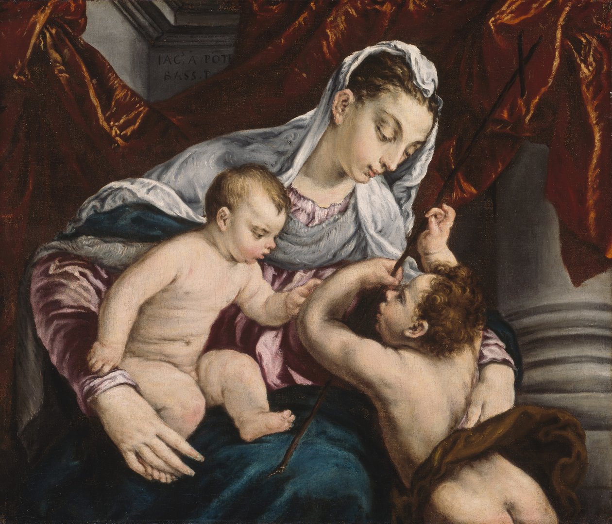 Szűz és gyermek az ifjú Keresztelő Szent Jánossal, 156065. alkotó: Jacopo Bassano il vecchio