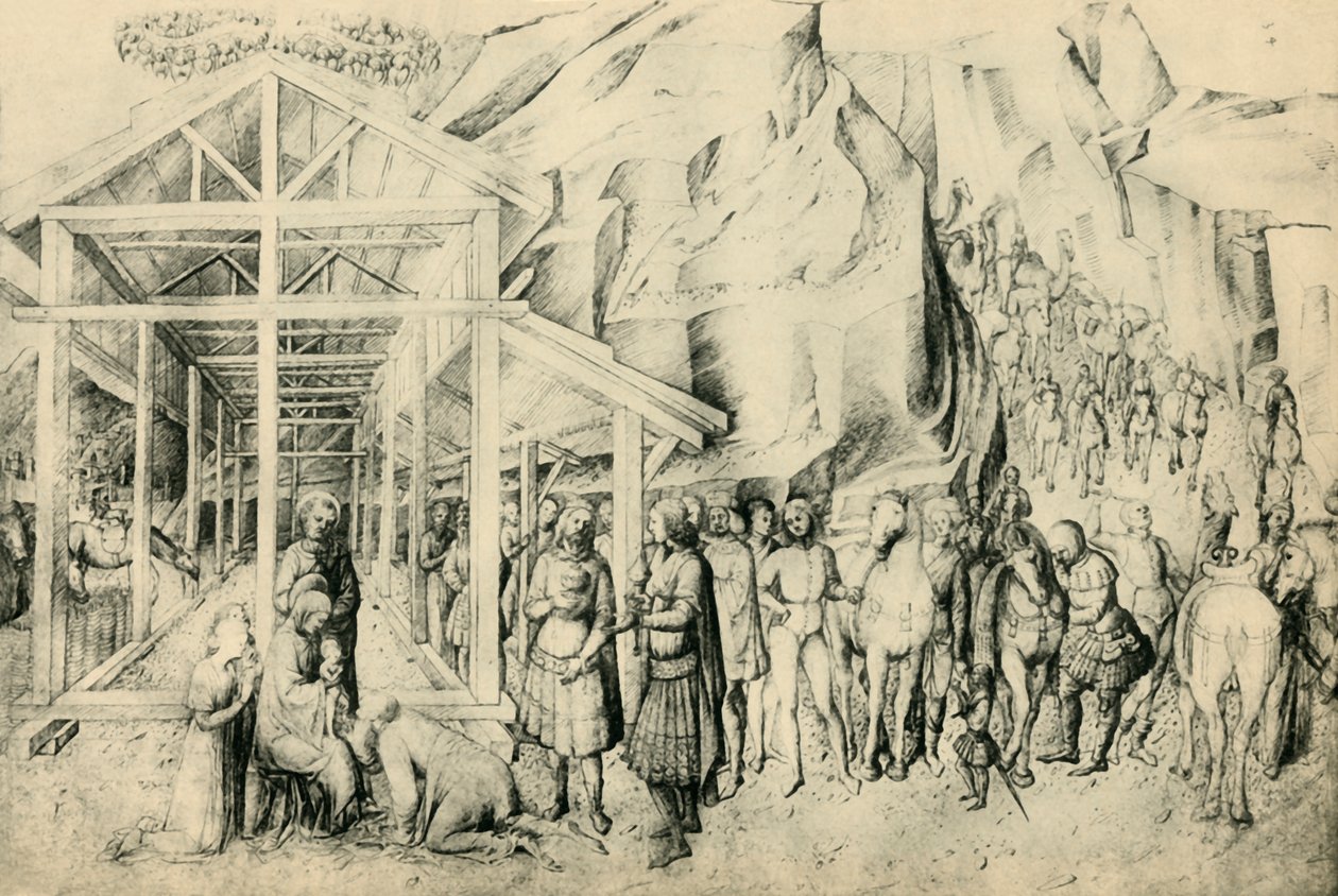 Mágusok imádása, c1430-1460, 1943. alkotó: Jacopo Bellini