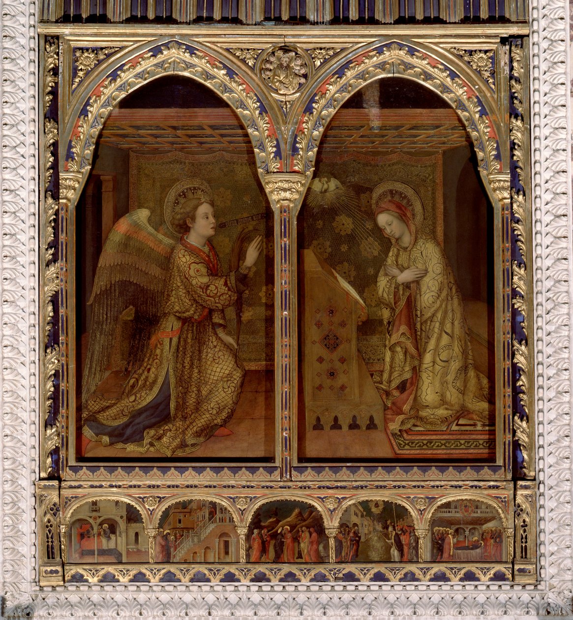 Angyali üdvözlet.A Szentlélek galambja. (Festés alkotó: Jacopo Bellini