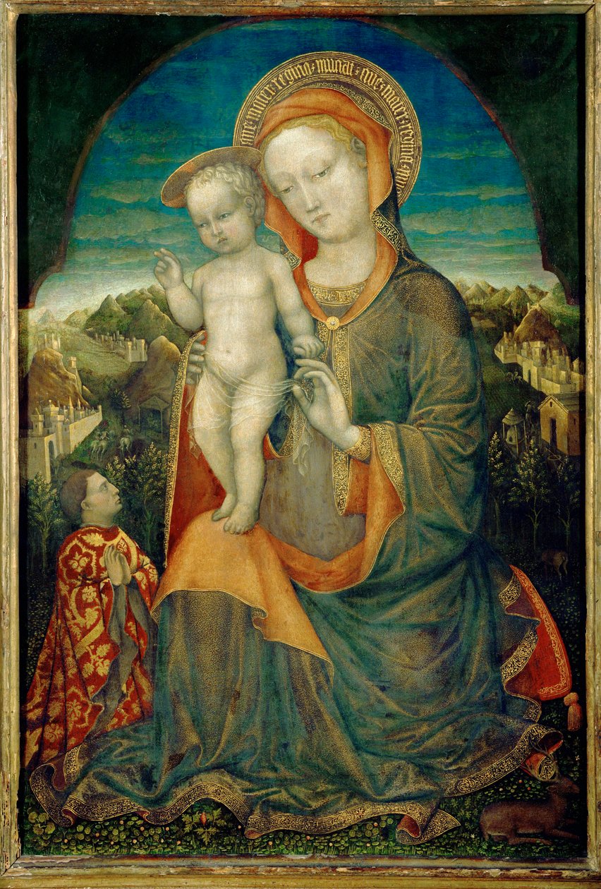 Az alázatos Szűzanya és a gyermek imádja Leonello ... alkotó: Jacopo Bellini