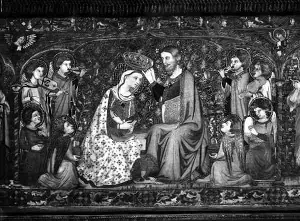Szűz koronázása, oltár homlokzata alkotó: Jacopo Cambi