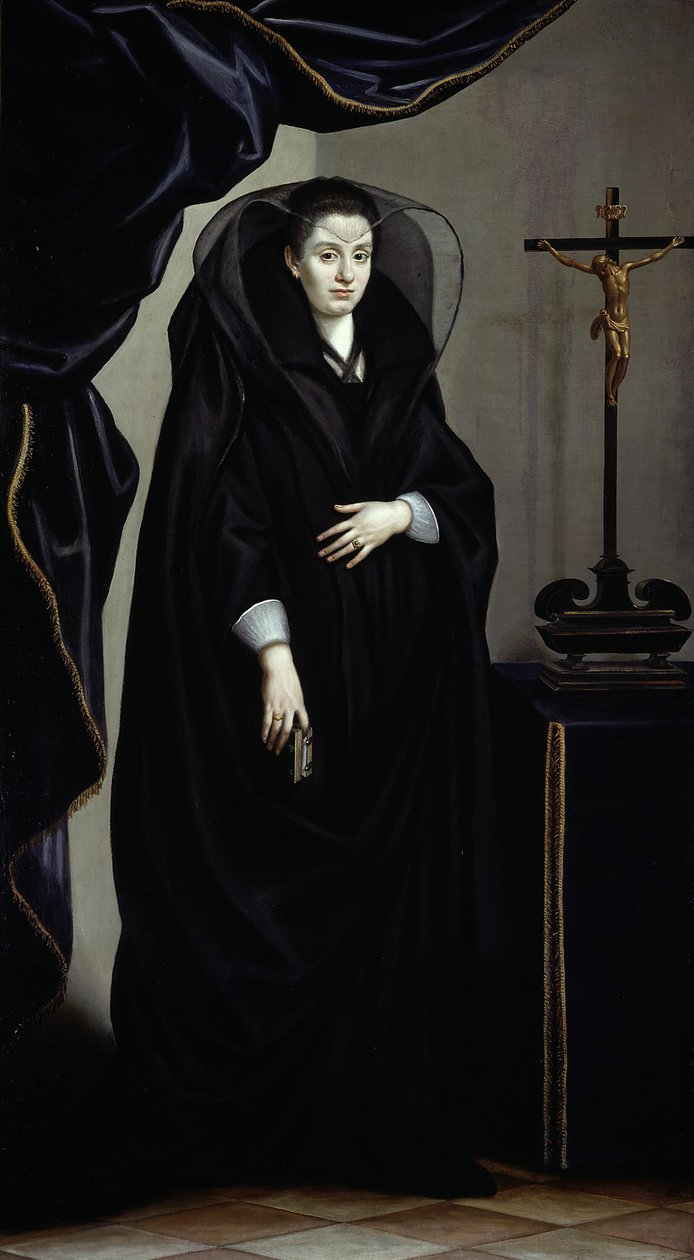 Gyászba öltözött nemesasszony portréja, c. 1600. alkotó: Jacopo Chimenti