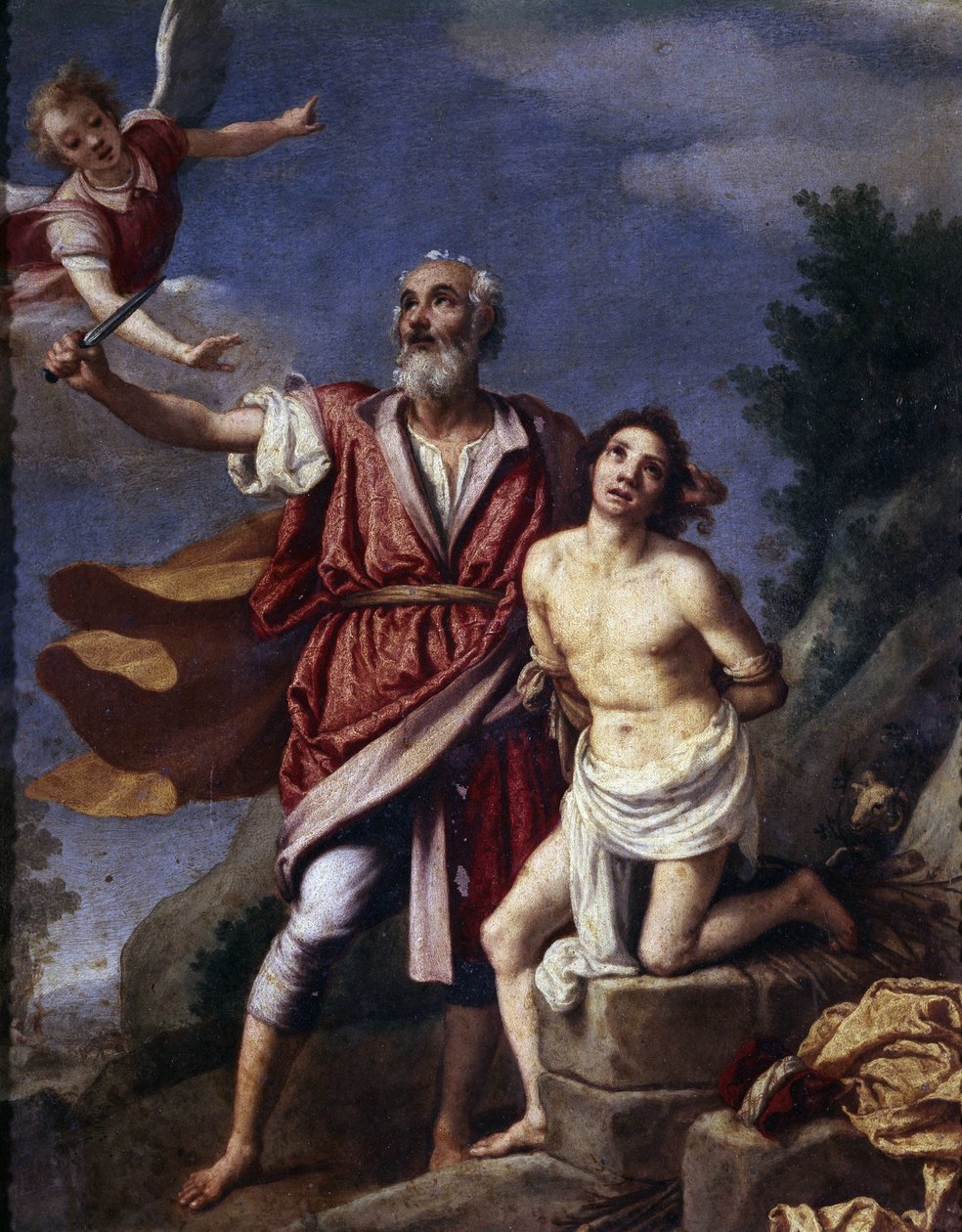 Izsák feláldozása,1594 (festmény) alkotó: Jacopo Chimenti Empoli