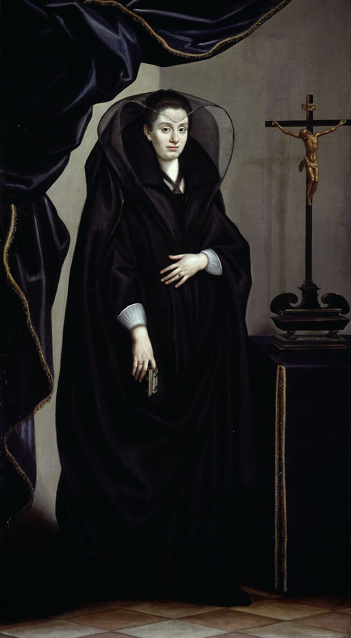 Gyászba öltözött nemesasszony portréja, 1600 körül (olaj, vászon) alkotó: Jacopo Chimenti Empoli