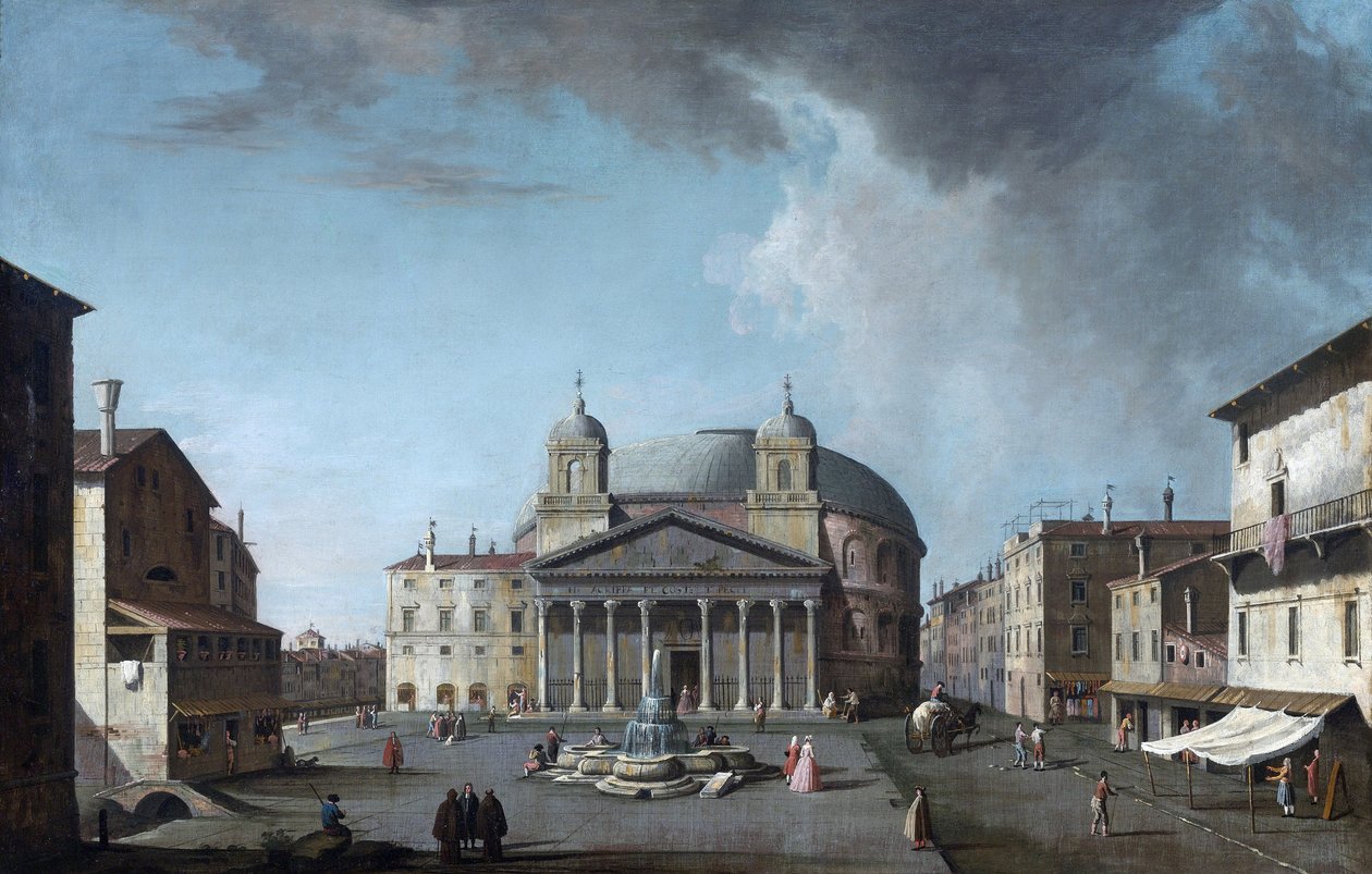 Kilátás a Pantheonra Rómában par Fabris, Jacopo (1689-1761). Olaj, vászon, méret: 73x112,4, , Magángyűjtemény alkotó: Jacopo Fabris