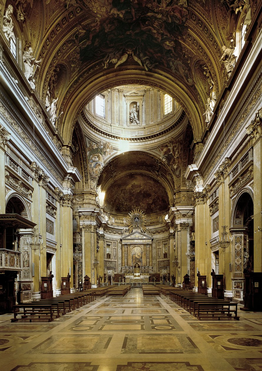 Az 1568-75 között épült Chiesa del Gesu belső képe alkotó: Jacopo Vignola