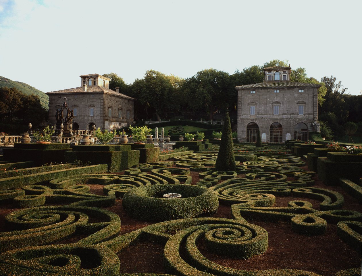 Kilátás a Villa Lante-ra alkotó: Jacopo Vignola
