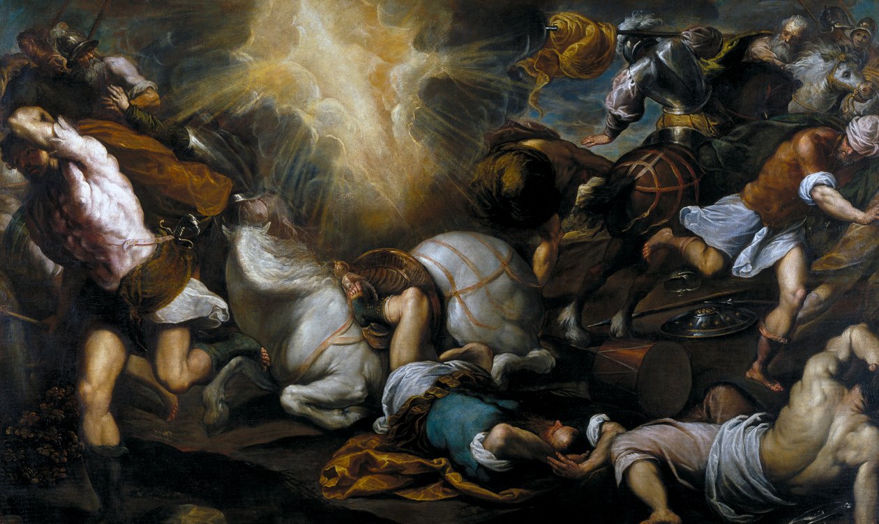 ""Szent Pál megtérése a damaszkuszi úton"" Jacopo Palma ifjabb (1544-1628) festménye, 1592 Museo del Prado, Madrid alkotó: Jacopo Il Giovane Palma