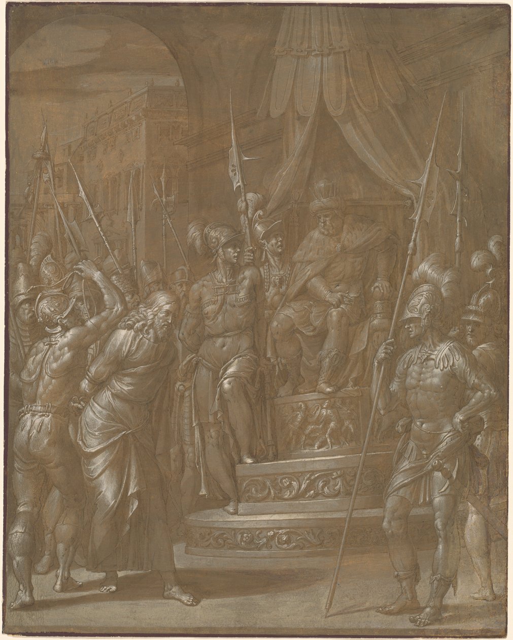 Krisztus Heródes előtt alkotó: Jacopo Ligozzi