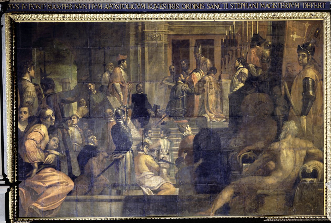 Cosimo I de Medici megalapítja a Szent István Rendet alkotó: Jacopo Ligozzi