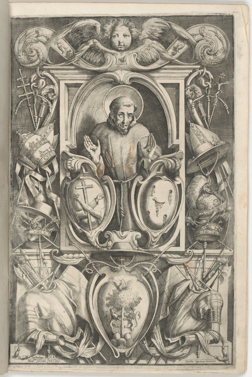 Homlokzat Szent Ferenc portréjával alkotó: Jacopo Ligozzi