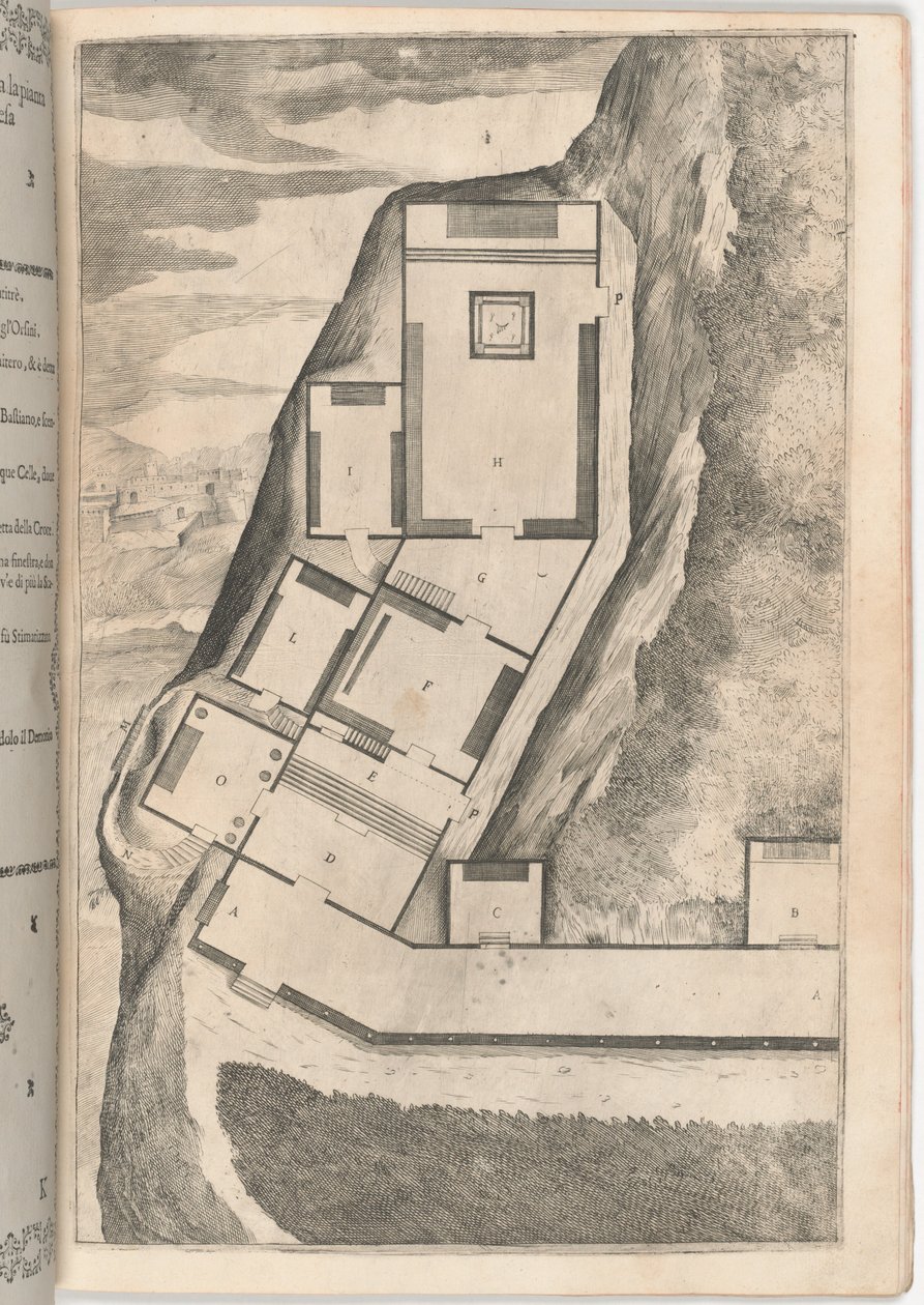 A Szent Kolostor szobáinak és templomának terve [K tábla] alkotó: Jacopo Ligozzi