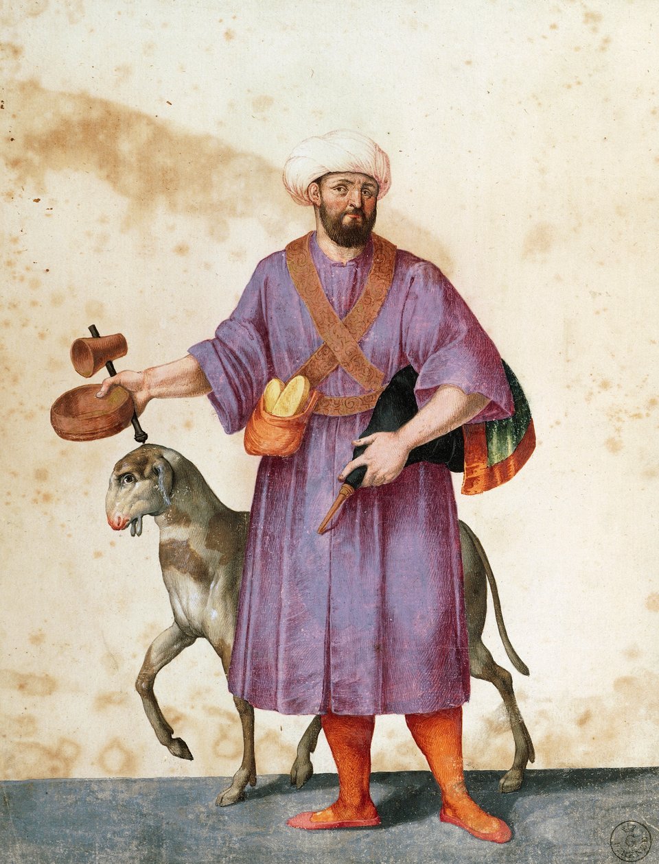 Török juhász juhokkal, Jacopo Ligozzi (1547-1627) rajza alkotó: Jacopo Ligozzi