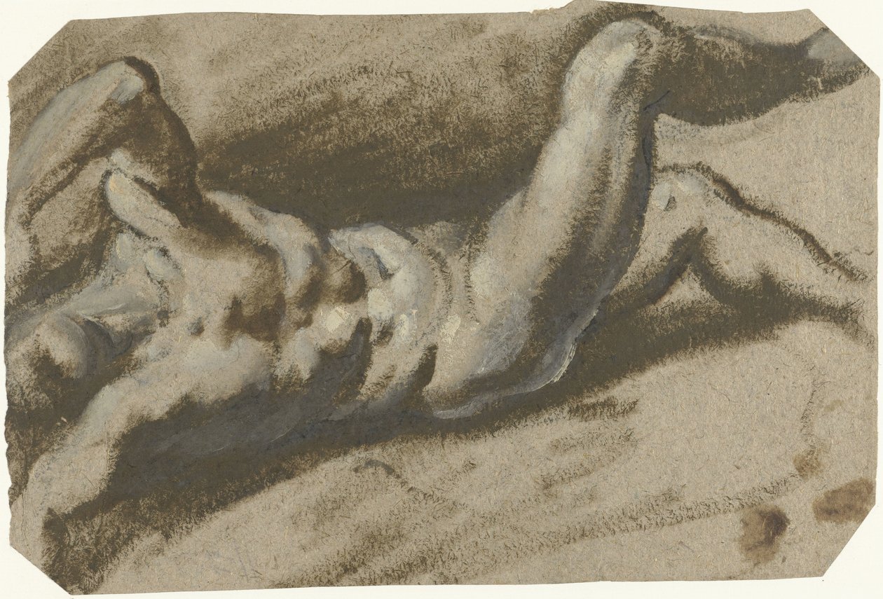 Fekvő meztelen fiatalember alkotó: Jacopo Palma (il Giovane) (attributed to)