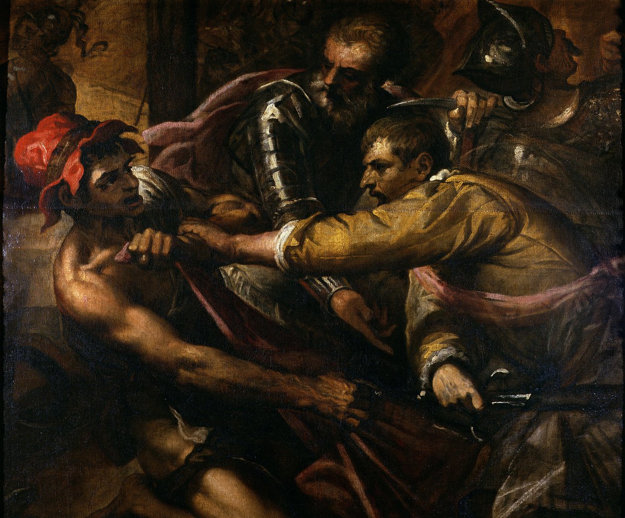 A katonák vitatják a ruhákat alkotó: Jacopo Palma