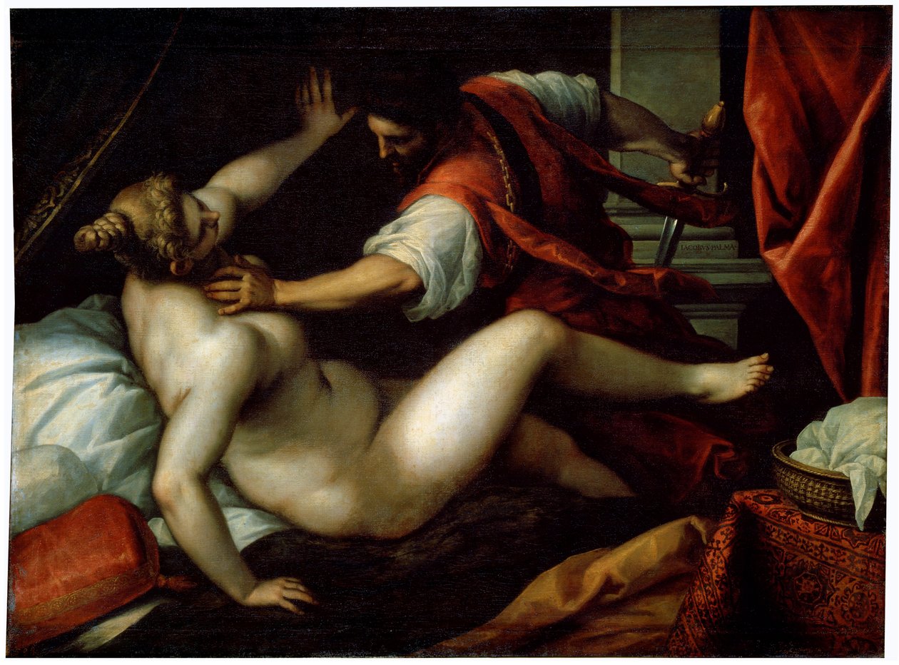 Tarquinius és Lucretia, 16. vagy 17. század eleje alkotó: Jacopo Palma