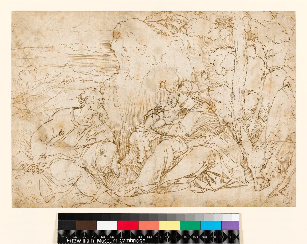 A többi az egyiptomi repülésen, 1400-1499 alkotó: Jacopo Palma