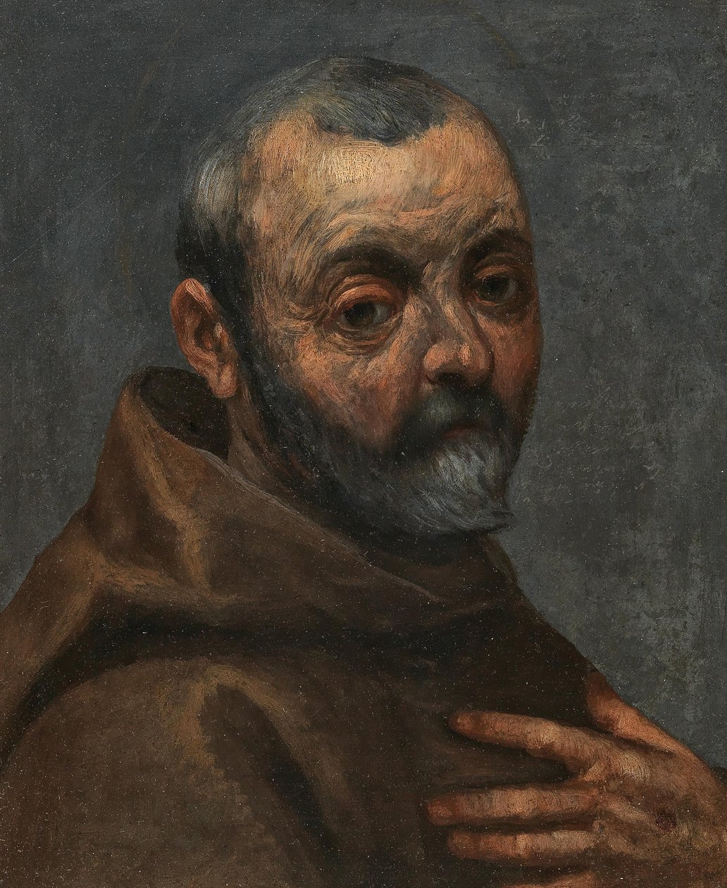 Önarckép Szerzetesként. alkotó: Jacopo Palma il Giovane the Younger