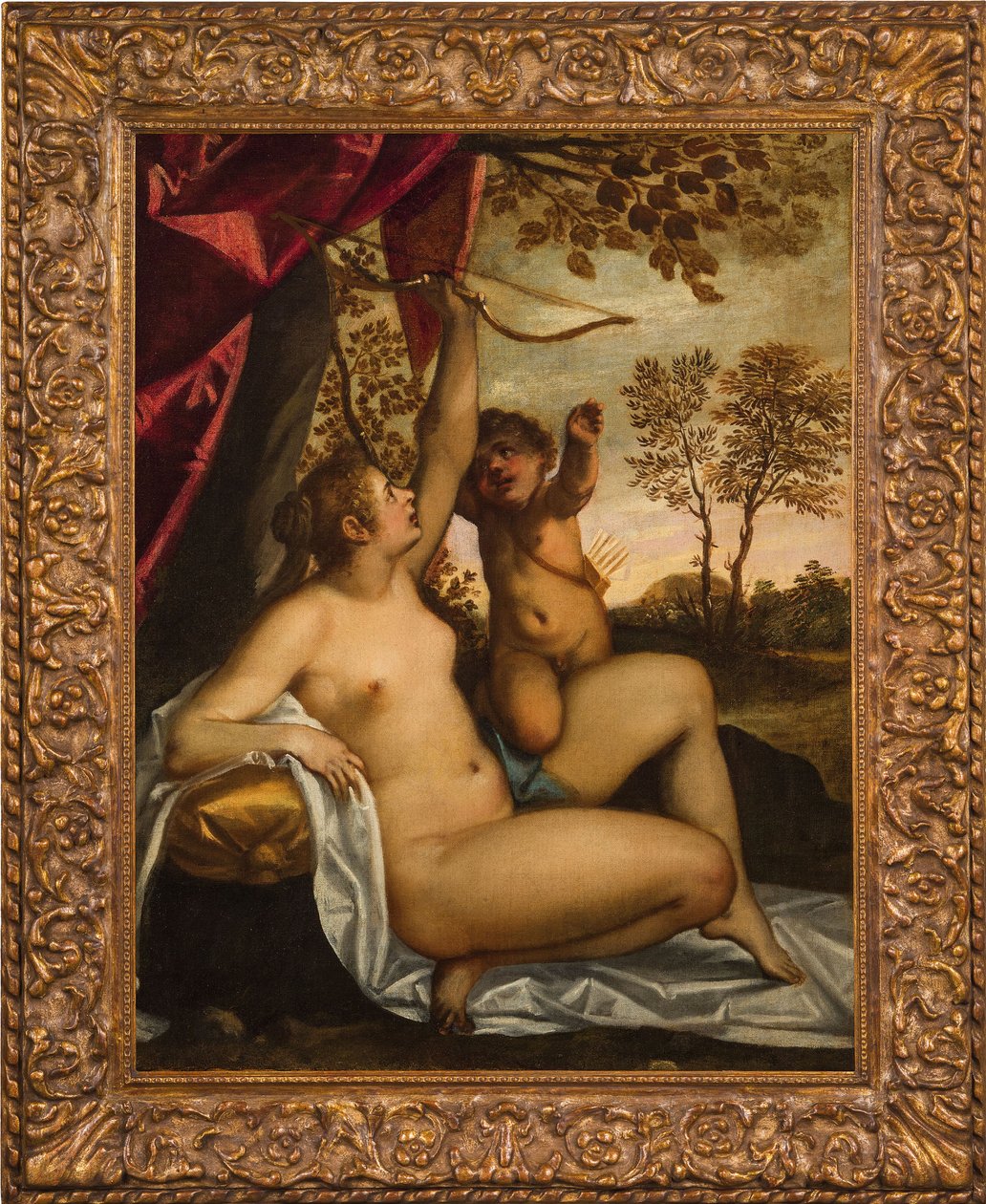 Vénusz Lefegyverző Ámor. alkotó: Jacopo Palma il Giovane the Younger