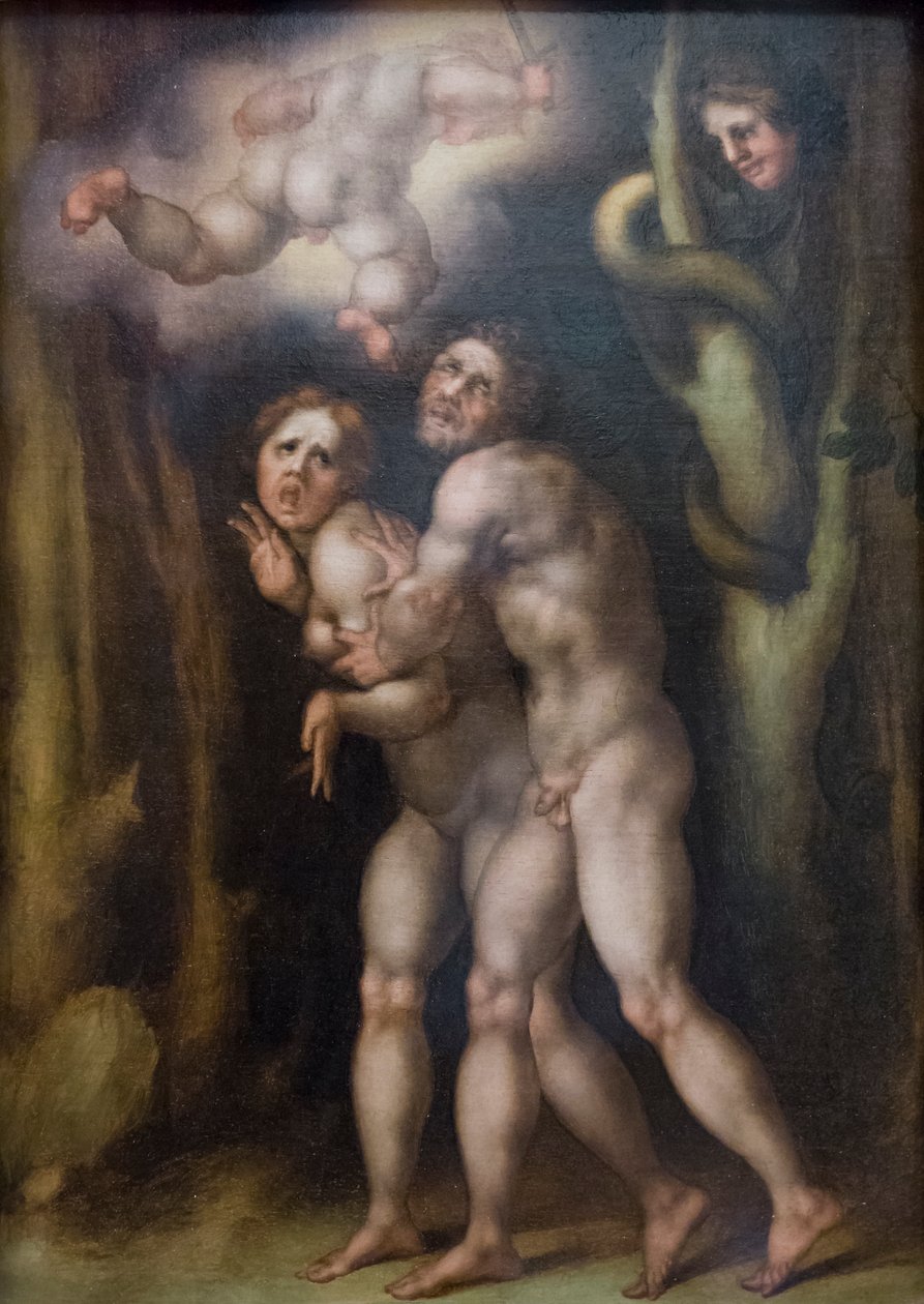 Ádám és Éva kiűzése a földi paradicsomból alkotó: Jacopo Pontormo