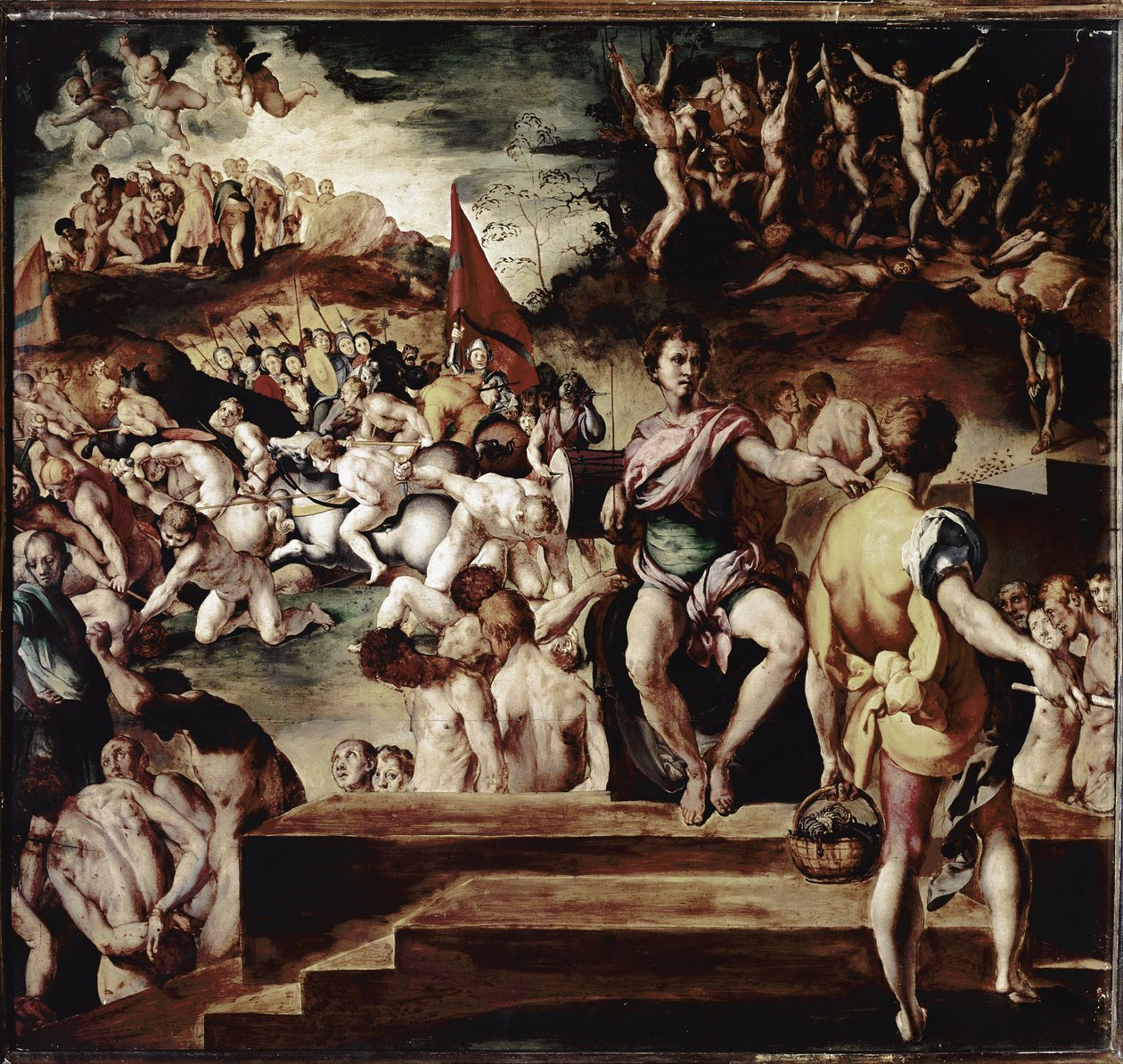 Szent Maurice mártíromsága és a legendás római thébai légió vagy a tizenegyezer mártíromsága (tempera fán alkotó: Jacopo Pontormo