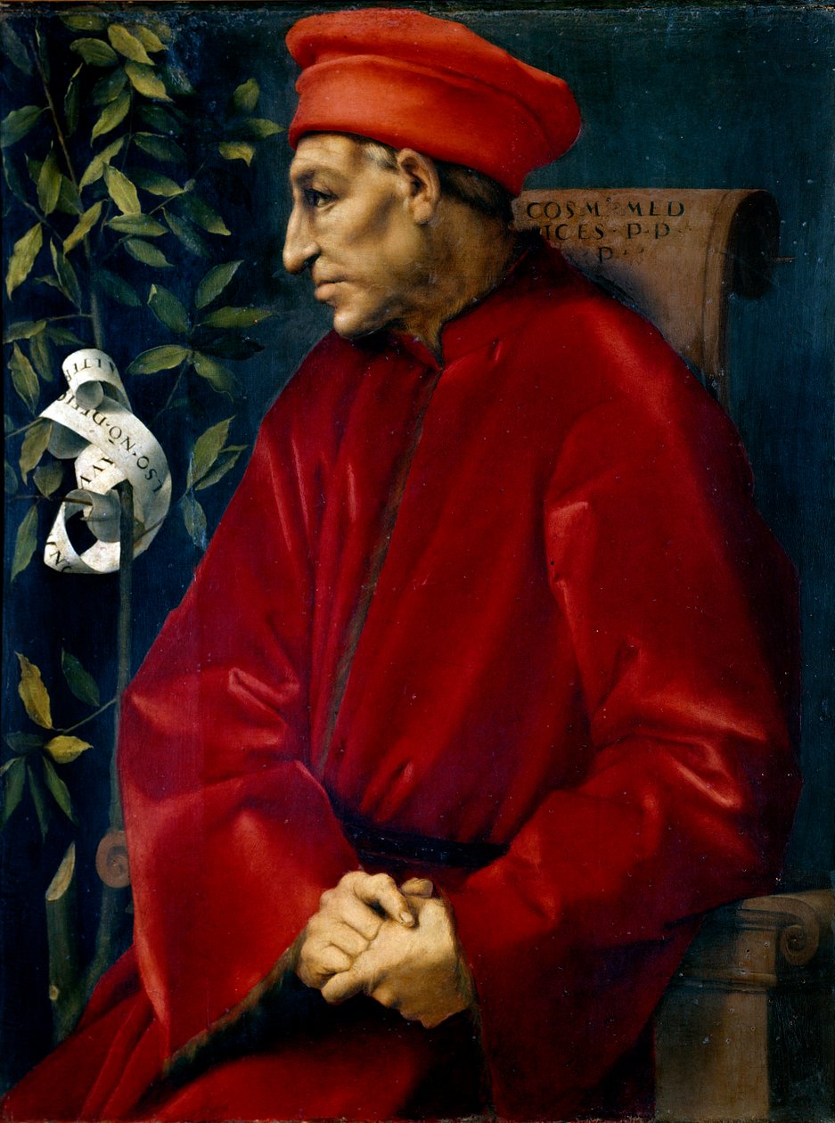 Cosimo (Cosimo de Medici), az öreg Medici Cosimo (1389-1464) portréja Jacopo (Iacopo) Carrucci dit il Pontormo (Pontormo) festménye (1494-1556) alkotó: Jacopo Pontormo