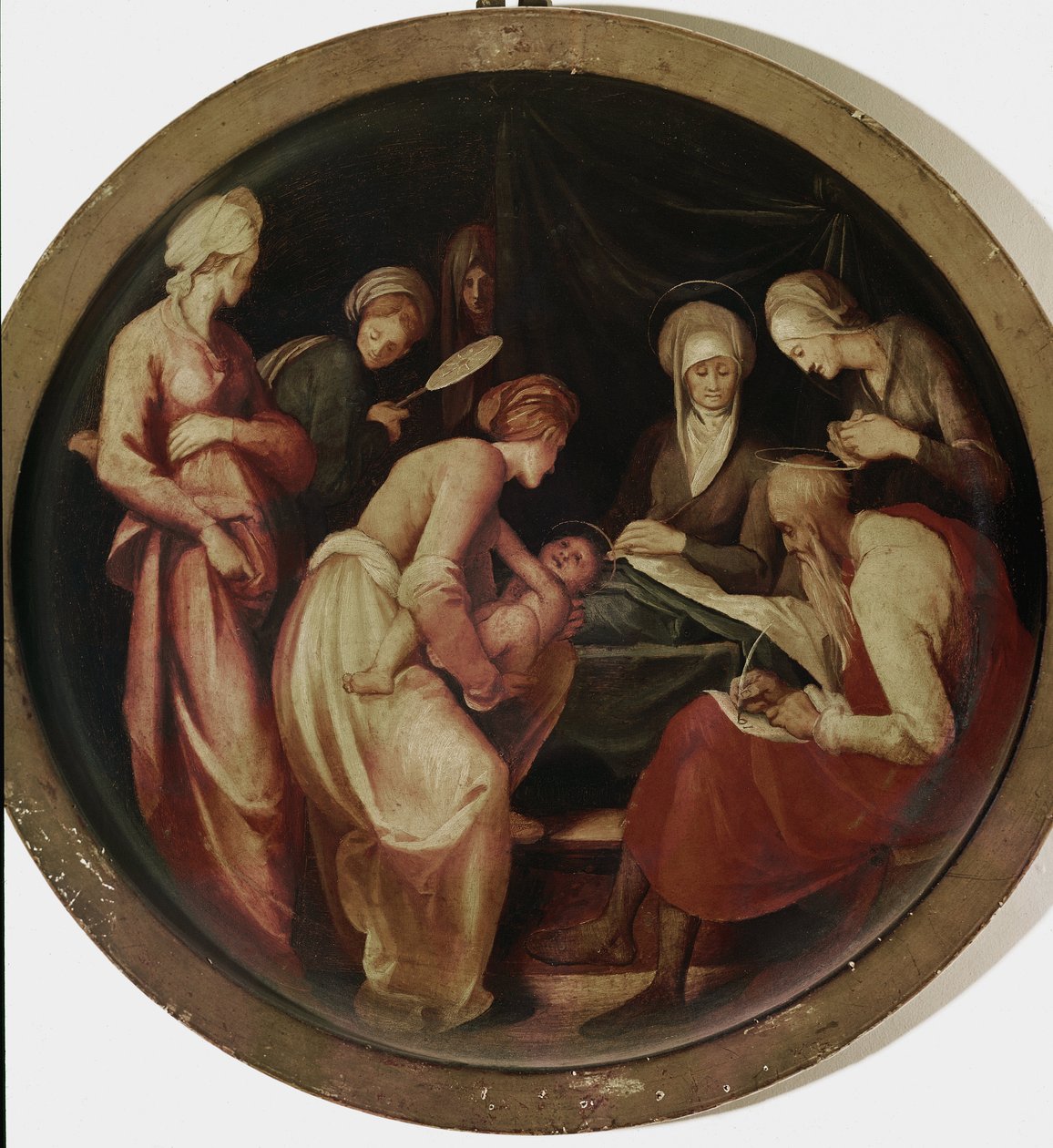 Keresztelő Szent János születése (olaj, fa alkotó: Jacopo Pontormo