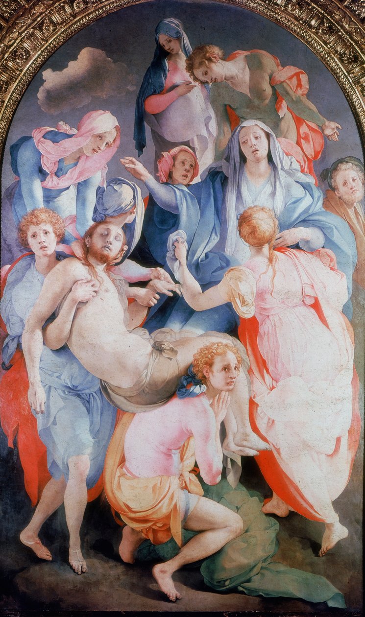 A keresztről való lerakás, 1526-1528 alkotó: Jacopo Pontormo
