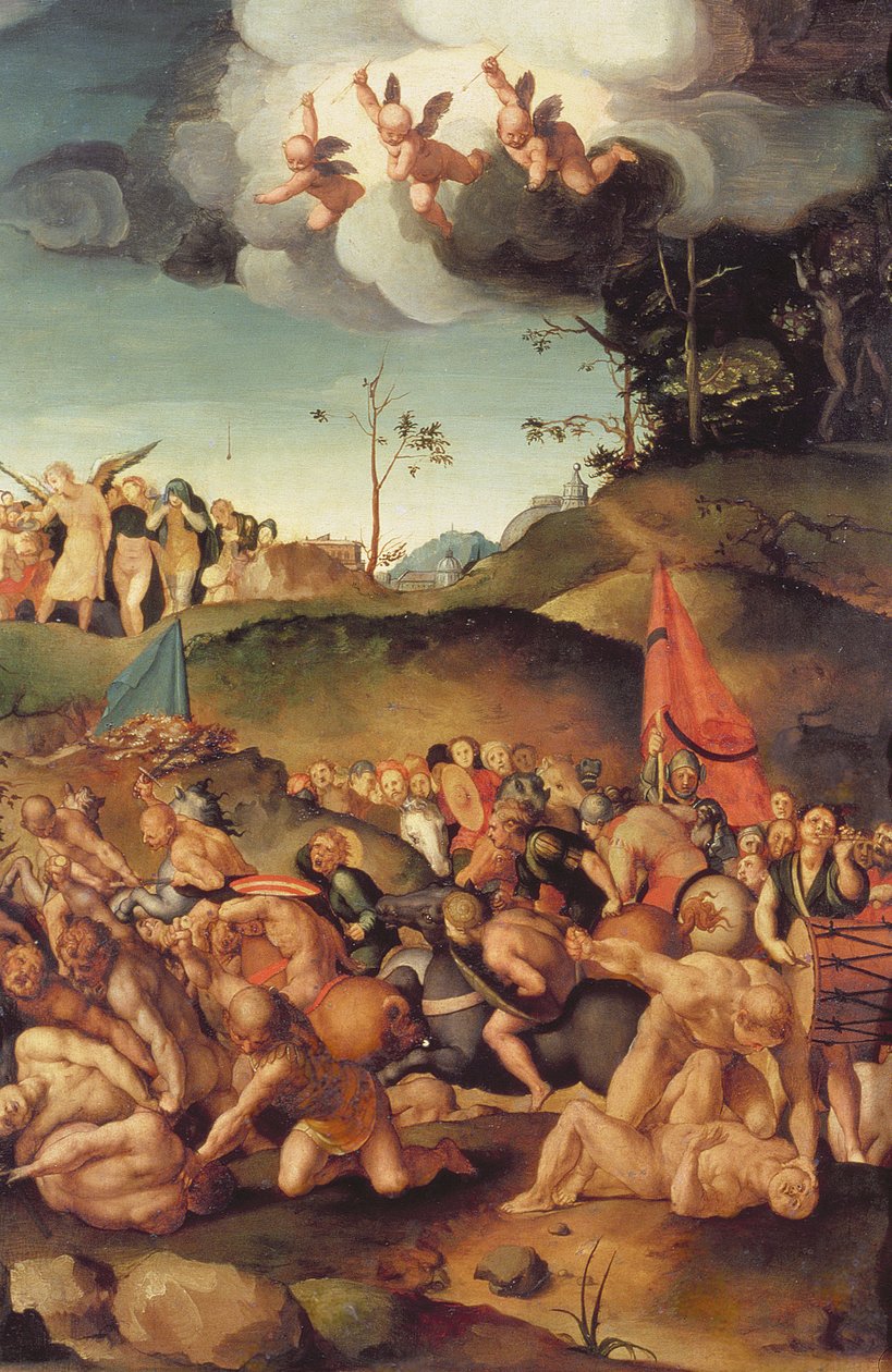 A tízezer ember mártíromsága, 1529-30 (tábla) alkotó: Jacopo Pontormo