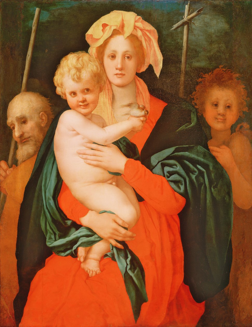 Szűz és gyermek Szent Józseffel és Keresztelő Jánossal alkotó: Jacopo Pontormo