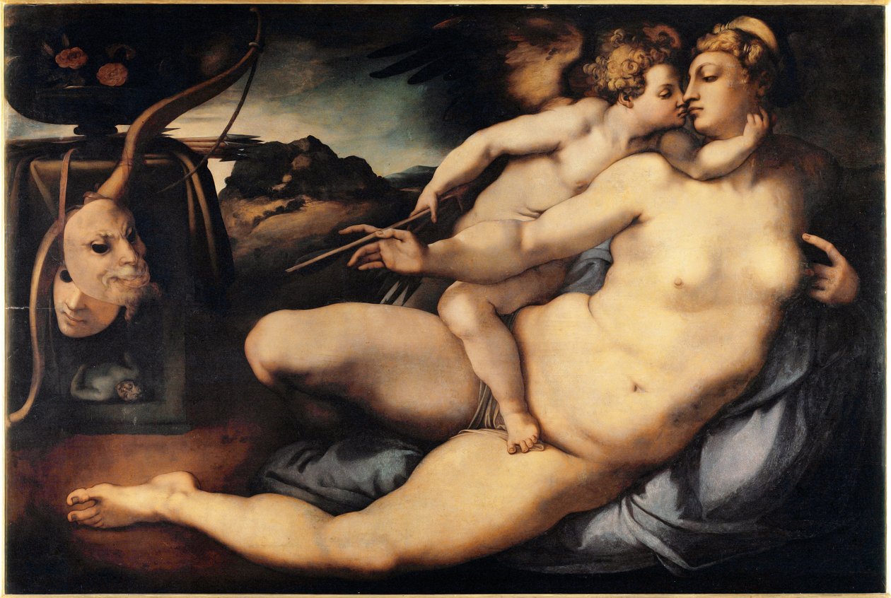 Vénusz és Ámor (Vénusz és Ámor) Jacopo Carrucci festménye dit il Pontormo (Pontormo) (1494-1556) 1532-1534 Méret: 128x197 cm Firenze, Accademia Gallery Italy alkotó: Jacopo Pontormo