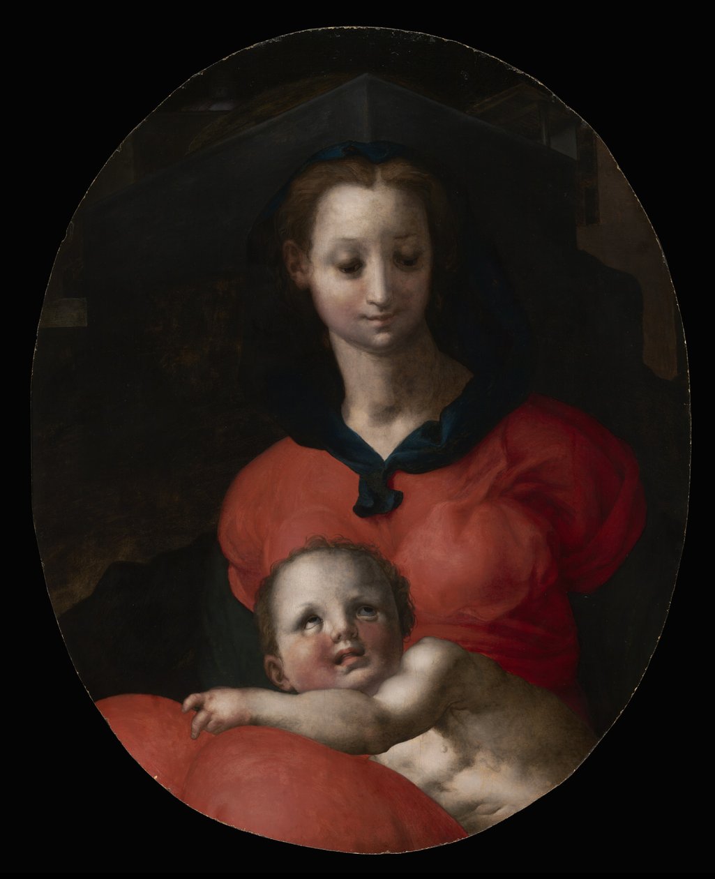 Szűz és gyermek, Madonna del Libro néven ismert, 1545-46 körül alkotó: Jacopo Pontormo