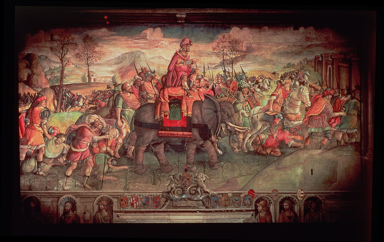 Hannibál átkel az Alpokon alkotó: Jacopo Ripanda