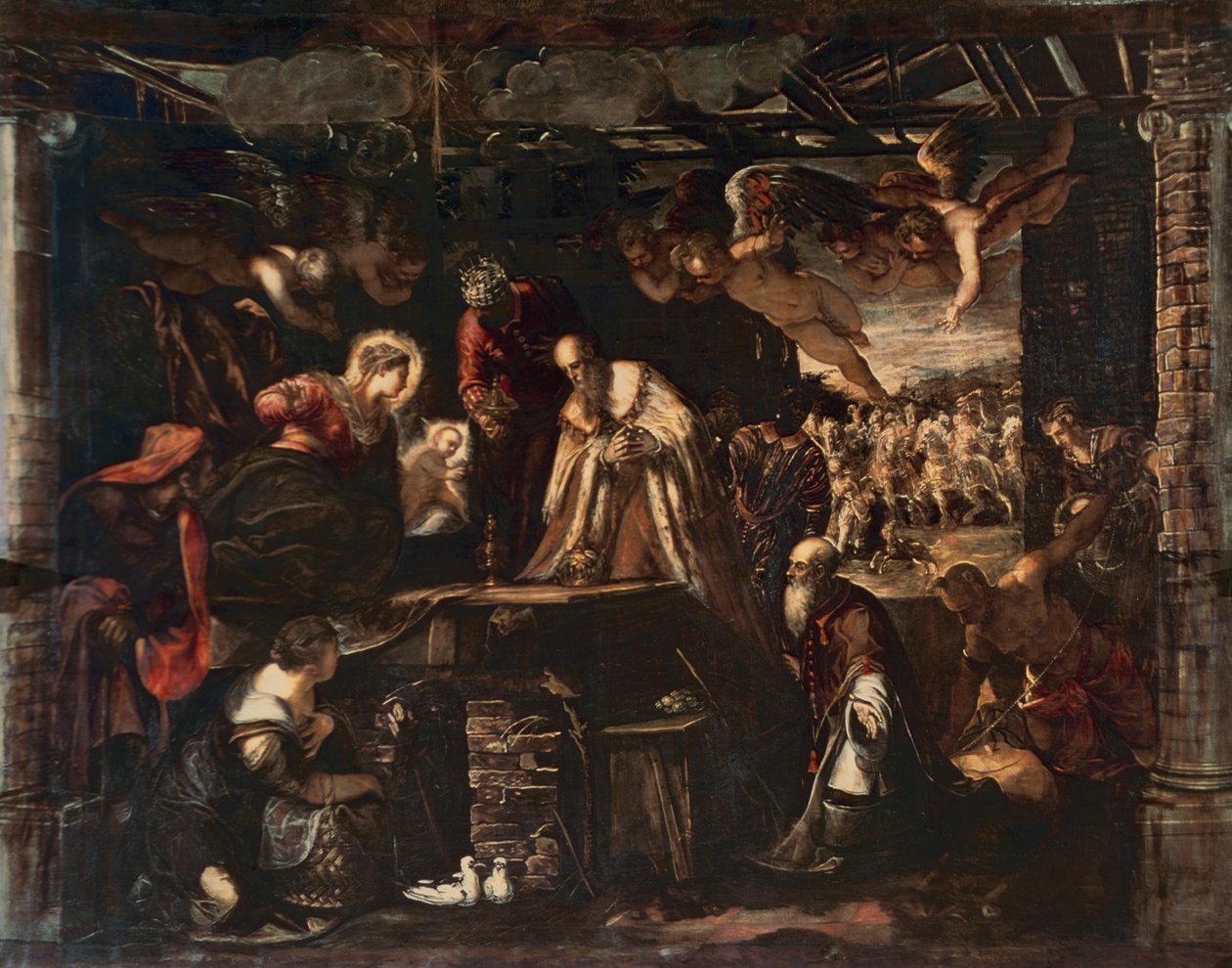 A mágusok imádása alkotó: Jacopo Robusti Tintoretto