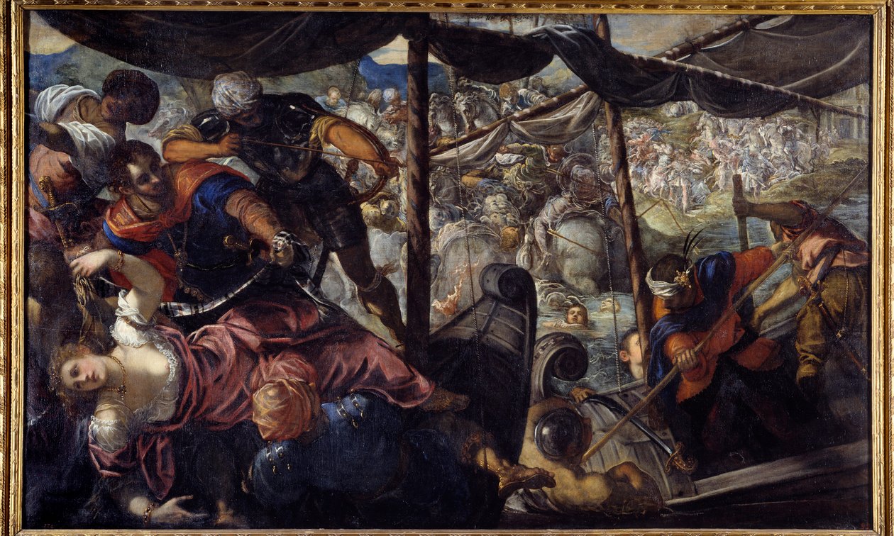 Harc a törökök és a keresztények között. Jacopo Robusti Tintoretto dit Le tintoret (1518-1594) alkotó: Jacopo Robusti Tintoretto