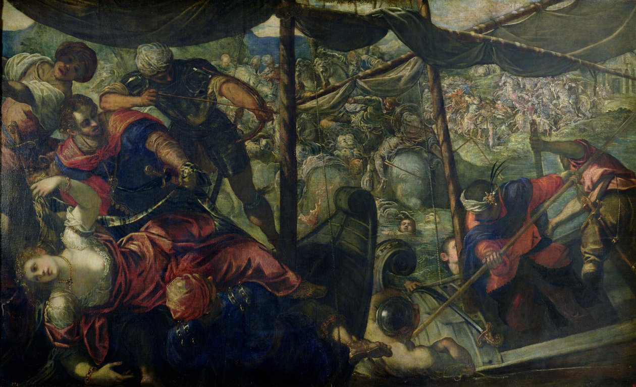 Csata törökök és keresztények között, 158889 körül alkotó: Jacopo Robusti Tintoretto