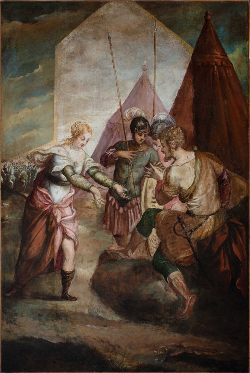 Briseis és Achilles. alkotó: Jacopo Robusti Tintoretto