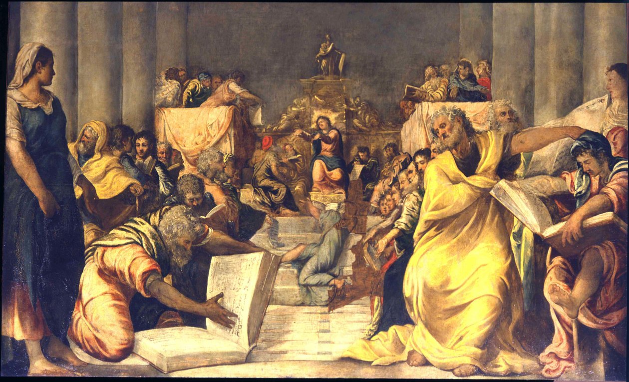 Krisztus az orvosok között alkotó: Jacopo Robusti Tintoretto
