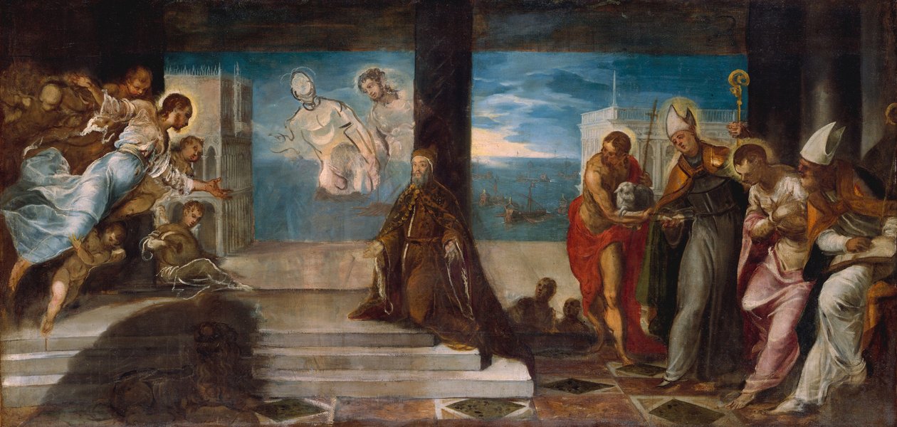 Alvise Mocenigo dózsa bemutatta a Megváltónak, 1577 körül alkotó: Jacopo Robusti Tintoretto