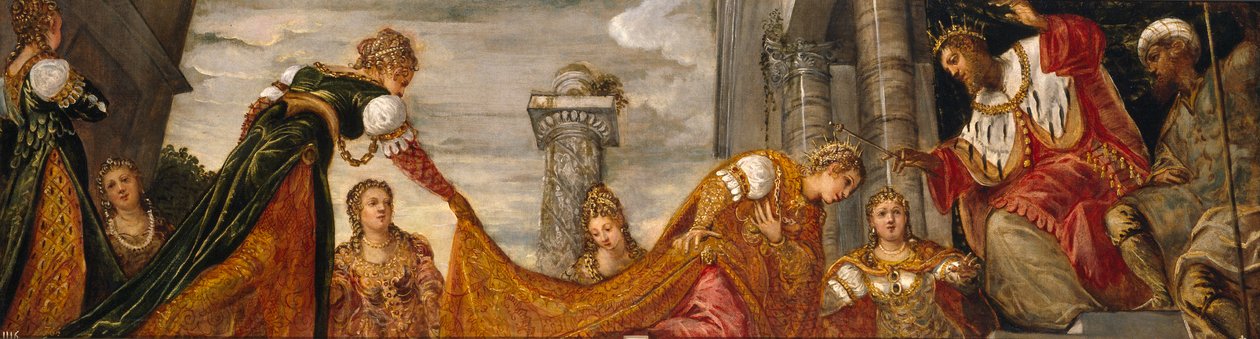 Eszter Ahasvérus előtt, 1552-55 alkotó: Jacopo Robusti Tintoretto