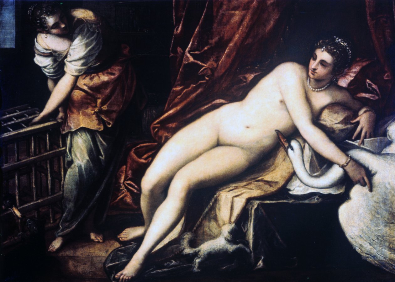 Léda és a hattyú, 1550-1560 alkotó: Jacopo Robusti Tintoretto