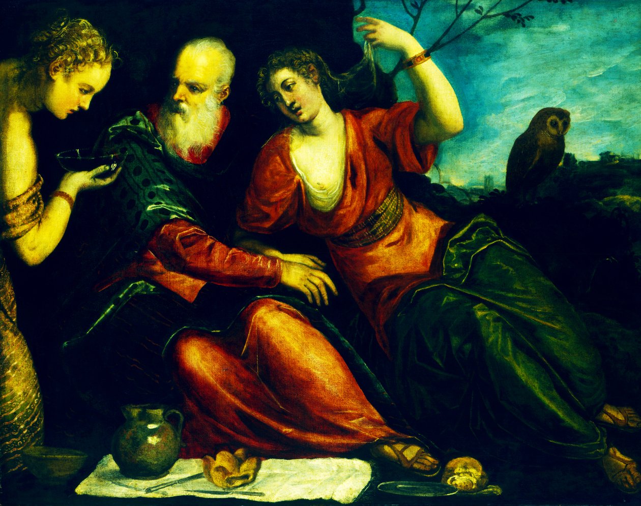 Lót és lányai alkotó: Jacopo Robusti Tintoretto