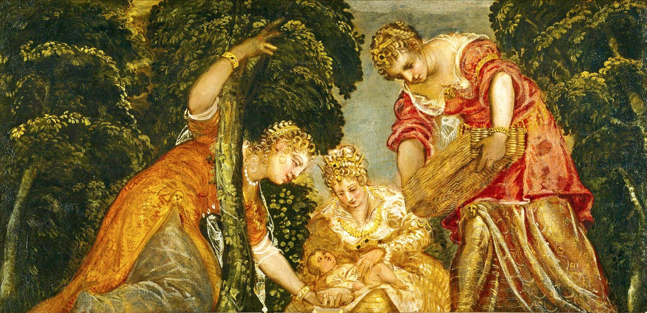 Mózes megmentve a vizekből alkotó: Jacopo Robusti Tintoretto