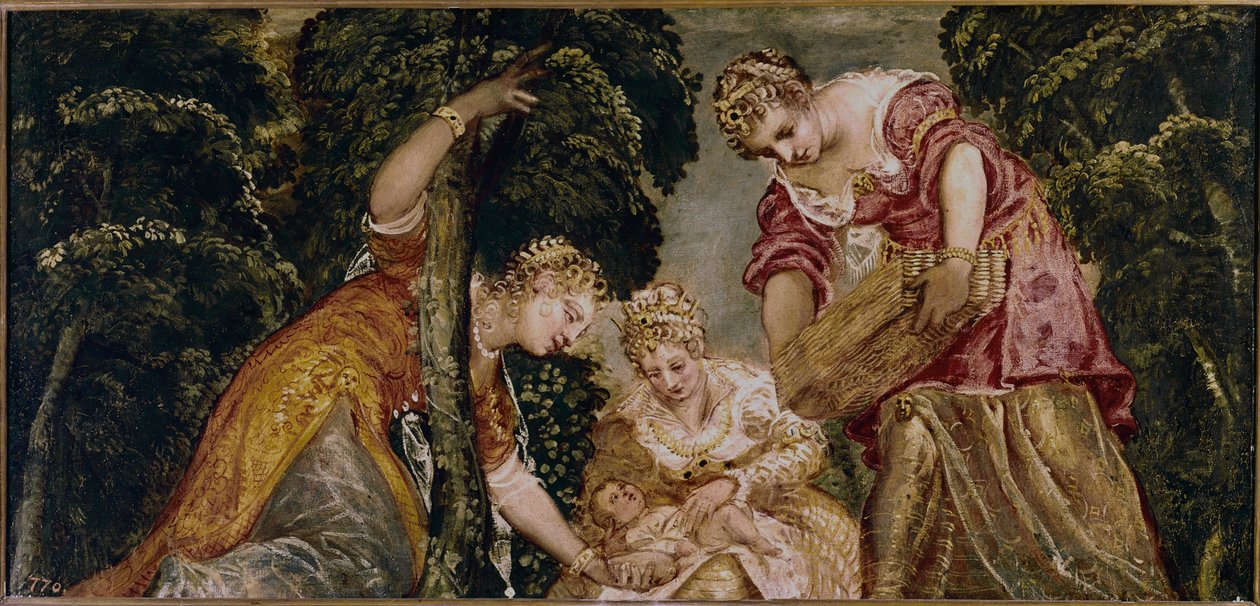 Mózes kimentett a vízből alkotó: Jacopo Robusti Tintoretto