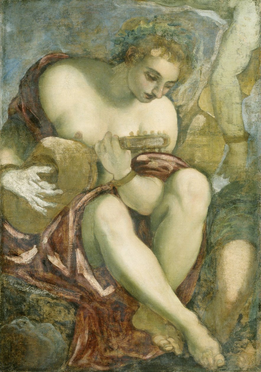 Múzsa lantossal, 1578 körül (olaj, vászon) alkotó: Jacopo Robusti Tintoretto
