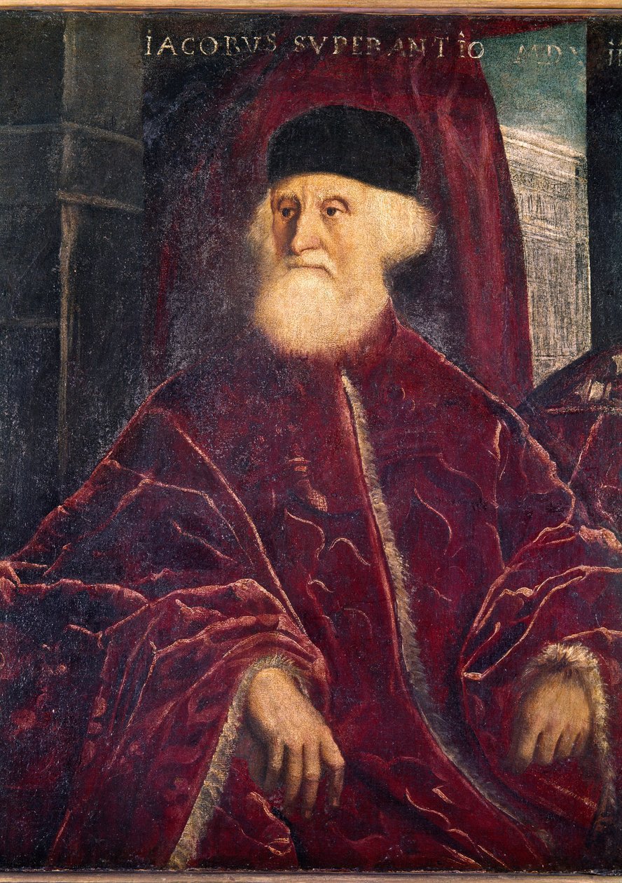 Jacopo Soranzo ügyész portréja (festményezés, 1550 körül) alkotó: Jacopo Robusti Tintoretto