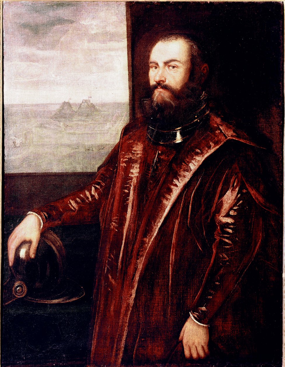 A velencei admirális portréja Jacopo Robusti festménye szerint a Tintoret (Tintoretto) (1518-1594) 1570 kb. Nap. 127x99 cm Firenze, Galleria degli Uffizi (Irodák) alkotó: Jacopo Robusti Tintoretto