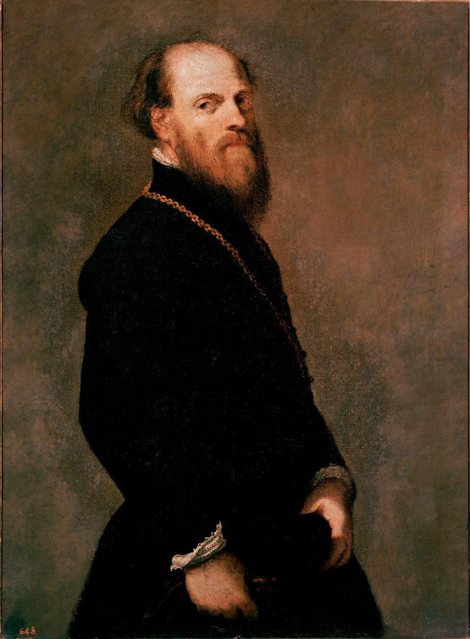 Egy úriember portréja az aranyláncban Jacopo Robusti dit Tintoretto festménye alkotó: Jacopo Robusti Tintoretto